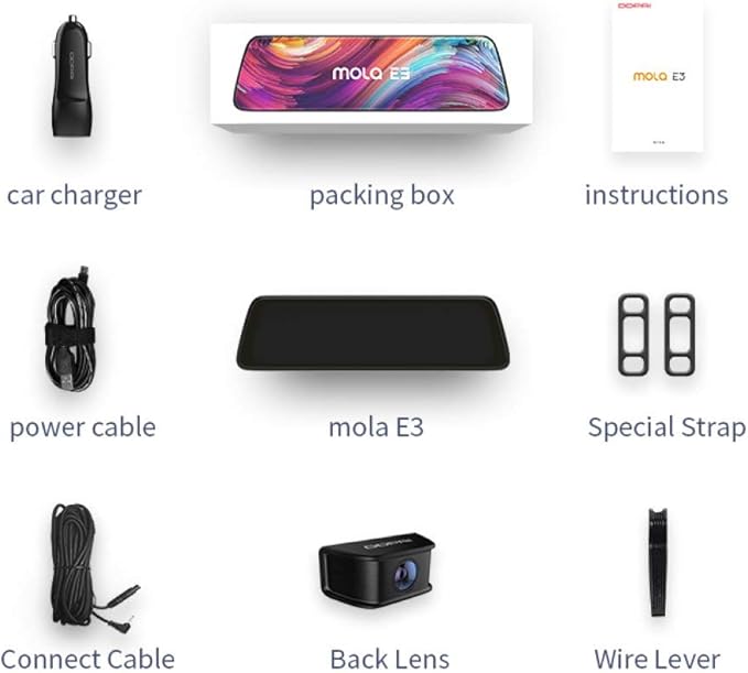 E3 backspegel med instrumentbrädekamera